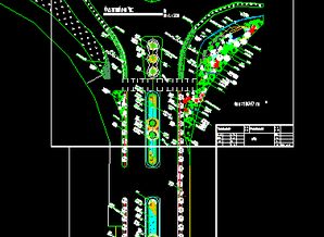 道路中心绿化带10米绿化设计图免费下载 园林绿化及施工